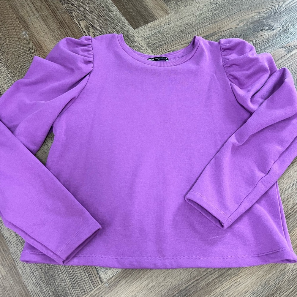 Zara Puff Sleeve Sweatshirt - Picture 4 of 6